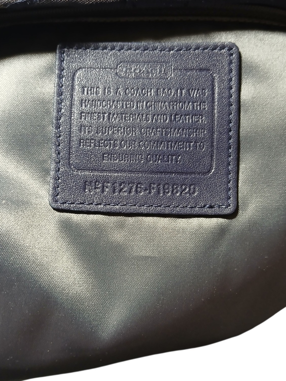 Coach Navy Signature Chain Crossbody Bag - Picture 5 of 6